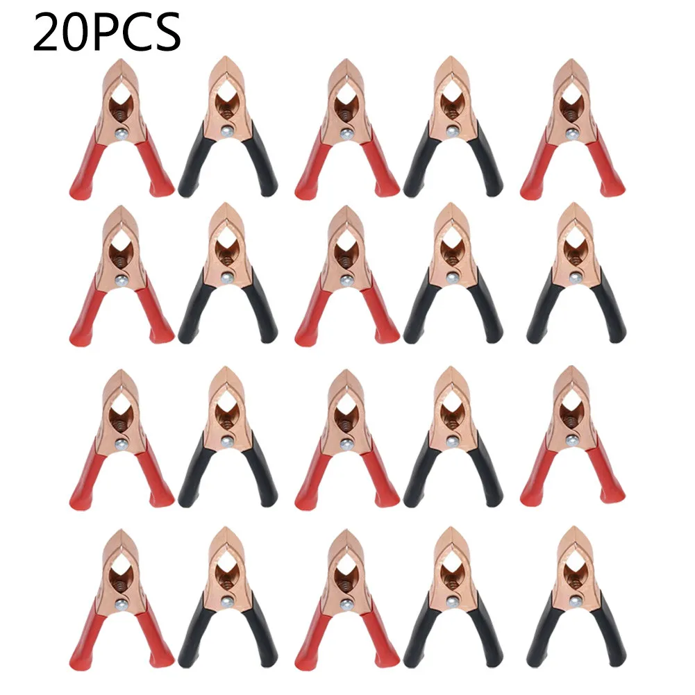 30A 70mm Car Alligator Clips Connector Battery Test Lead Clips Electrical Equipment Parts 2/10/20pcs