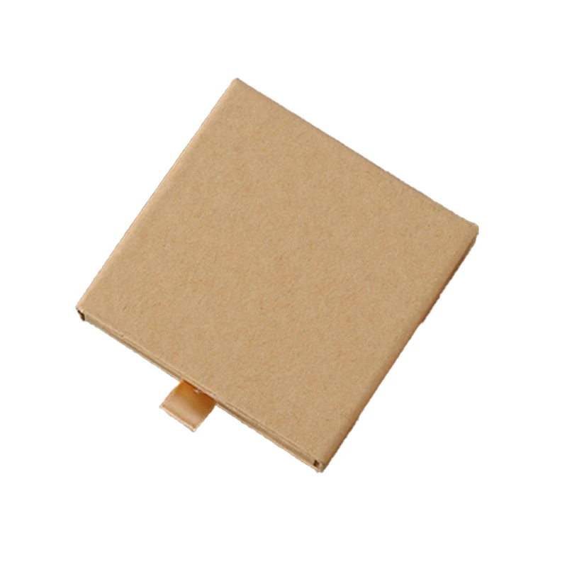 New Thin Kraft Paper Drawer Jewelry Packaging Box Greeting Card Necklace Bracelet Gift Package Case Boxes
