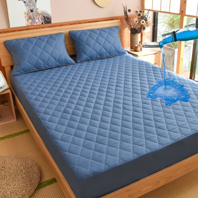 

Waterproof Mattress Cover Quilted Embossed bed sheet Printed Comfortable Mattress Protector Bed Fitted Sheet Wetting Breathable