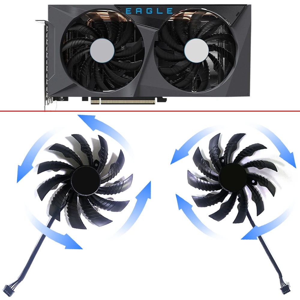 Nuovo 95Mm 4Pin 0.3A Rtrtx3050 Rtx3060 Eagle Gpu Fan Per Gigabyte Rtx 3060 Rtx 3060 Ti Eagle Rtx 3050 Eagle Cooling
