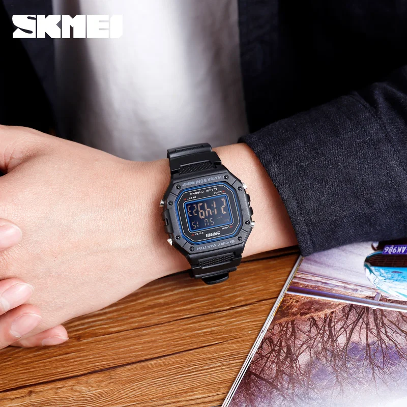 SKMEI 1496 Military Digital LED Display Electronic Mens Wristwatches Waterproof Sports Watch for Men Clock 1628 Reloj Hombre