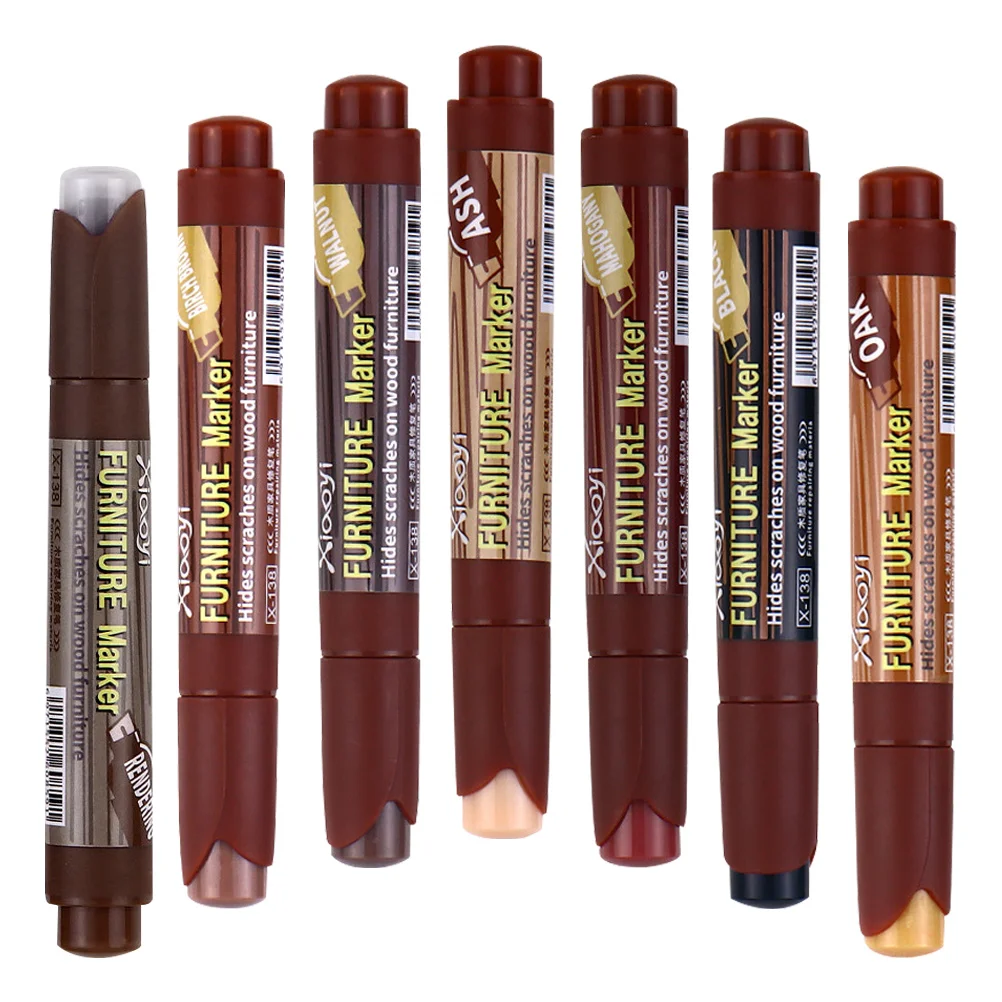 Wood Repair Pen Marker Pens Wooden Furniture Maker Fill Paint Plastic Ink Paint Kits 7 Pcs