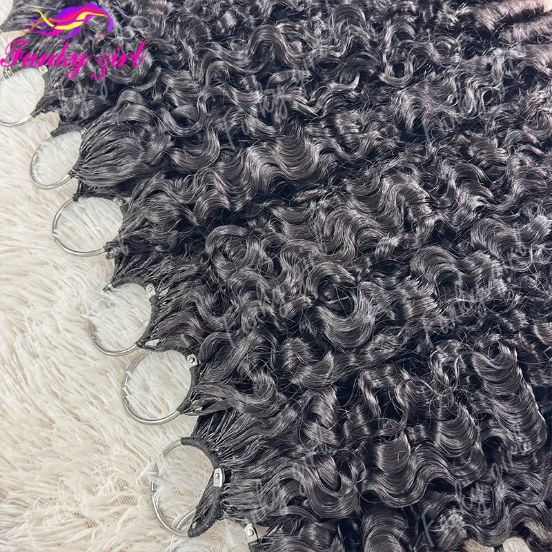 12A Feather Crochet 100% Human Hair Burmese Curly Human Crochet Hair For Women 300g Pre-Separated Feather Crochet Hair Bundles 5