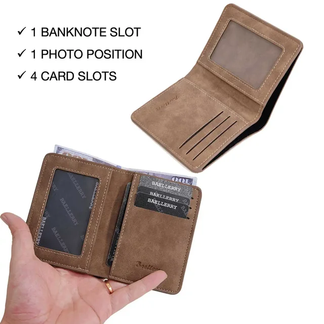 Thin Sanded Leather Multi-Card Driver's License Card Holder Simple Casual New Business Multi-Function Bifold Men's Short Wallet 3