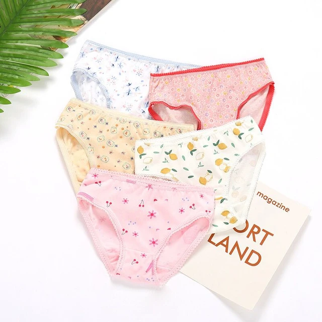 4Pcs Lot Kids Girls Short Briefs Children Underwear Cotton Underpants Baby Panties  2-12Years - AliExpress