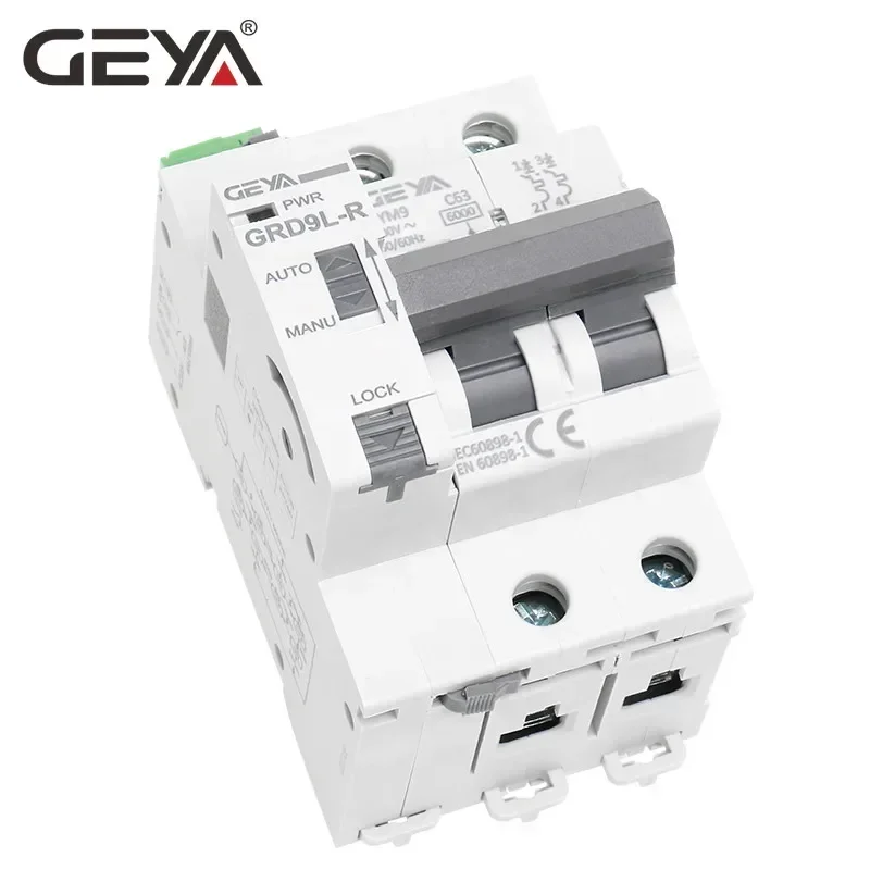 GEYA Din 레일 자동 회로 차단기 리클로저 미니 차단기 GRD9L-R GYM9 2P MCB 6KA CE 인증서가 있는 스마트 MCB