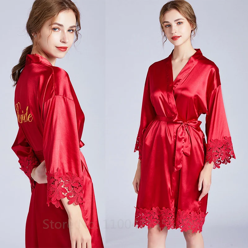 Women Sexy Home Dressing Gown Lingerie Bride Wedding Robe Set Nightwear Sleepwear Kimono Bathrobe