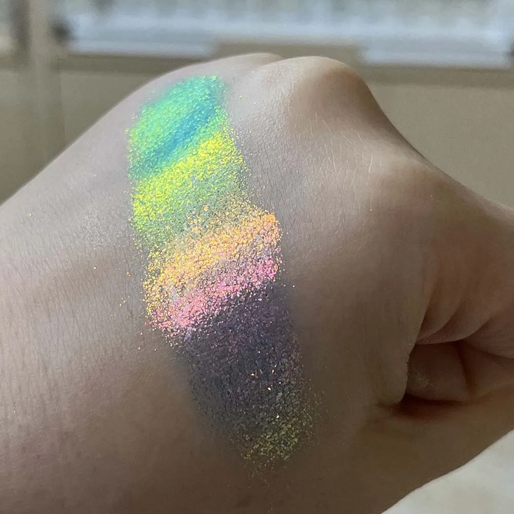 Chameleon Aurora Chrome Nail Powder 6-Color Mica Pigment Suit For Eyeshadow Nail Gel Makeup Party Festival Powder 6Jar/Set nail powder nail pigment mica powder nail powder set color shift pigment powder reflective powder