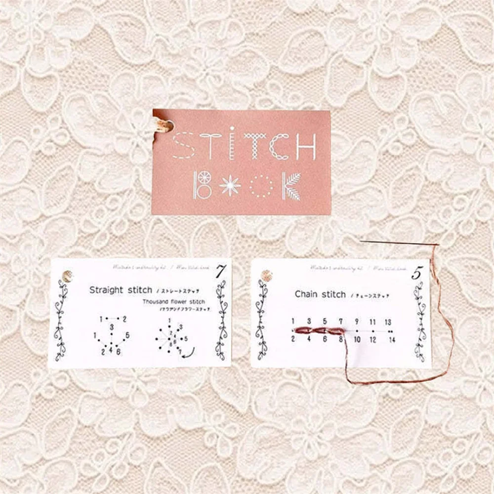 DIY Craft Creative Mini Sewing Book Handmade Products Sewing Accessories Book Craft Kit Embroidery Card Travel Kit