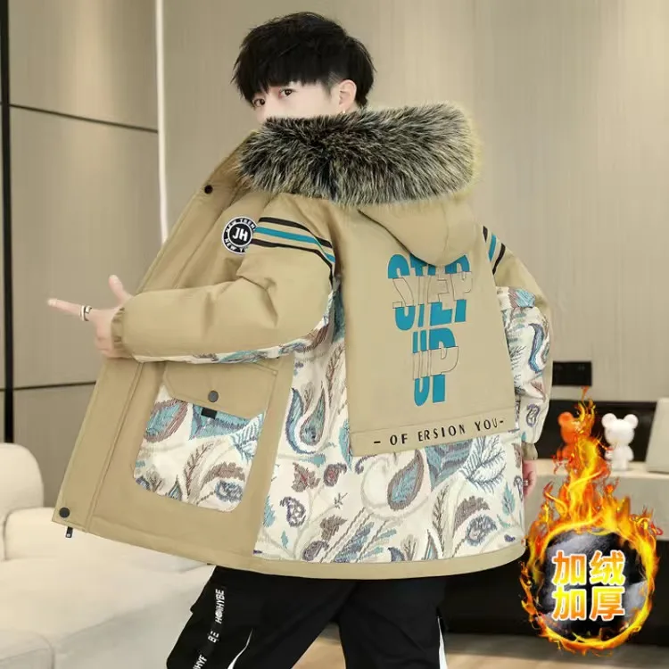 

Зимняя мужская Толстая куртка, теплая водонепроницаемая парка, мужская повседневная верхняя одежда с капюшоном, одежда со съемной шапкой, парки, пальто для мужчин