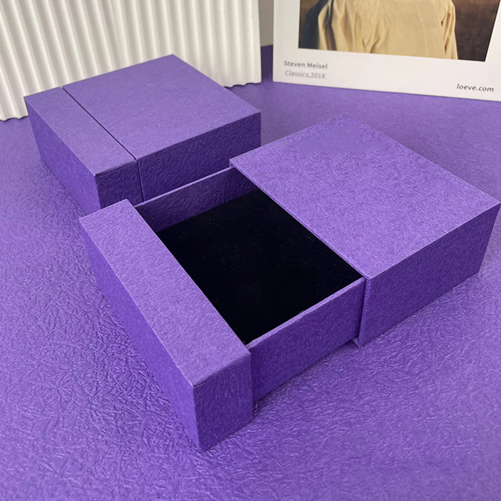 10 Stück/Lot 9,5 x 9,5 x 3,5 cm große Papierbox mit Halsketten, Ringen, Ohrringen, Geschenkbox für Display-Verpackung, Hochzeit, Party, Valentinstag – Detail 10