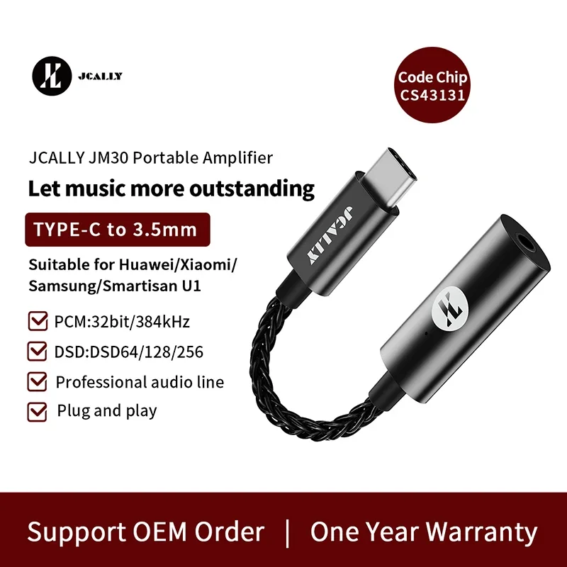 

JCALLY JM30 JM30L CS43131 JM25 ES9318C Light-ning Type-C to 3.5mm Digital Audio Hifi DAC LXDAC A01 KBEAR T1