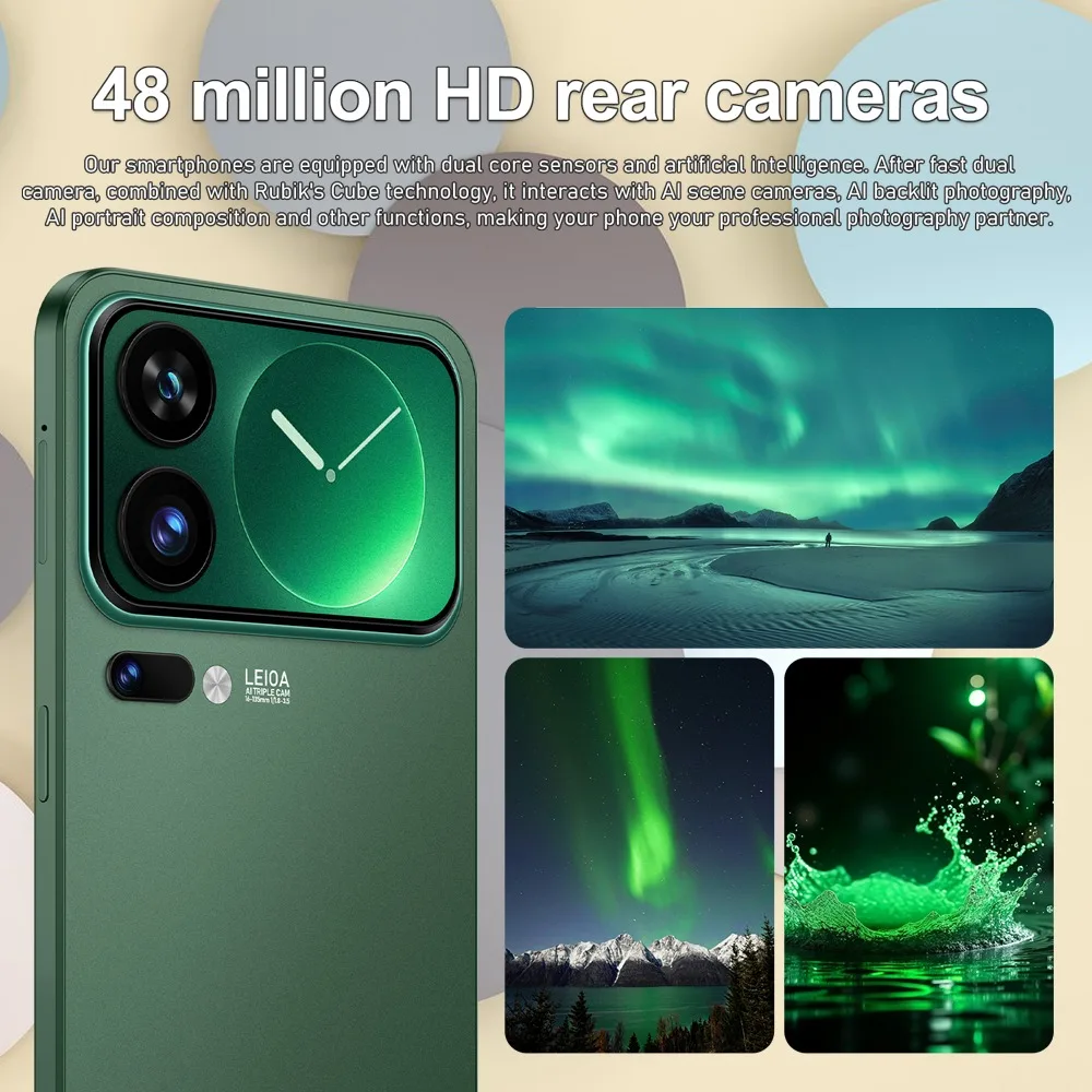 Nuove protezioni per lo schermo dello smartphone M17 Pro Max per cellulare 5G 22GB+2TB 7.3 pollici HD 7800mAh Display da negozio Android Mobile - Image 5