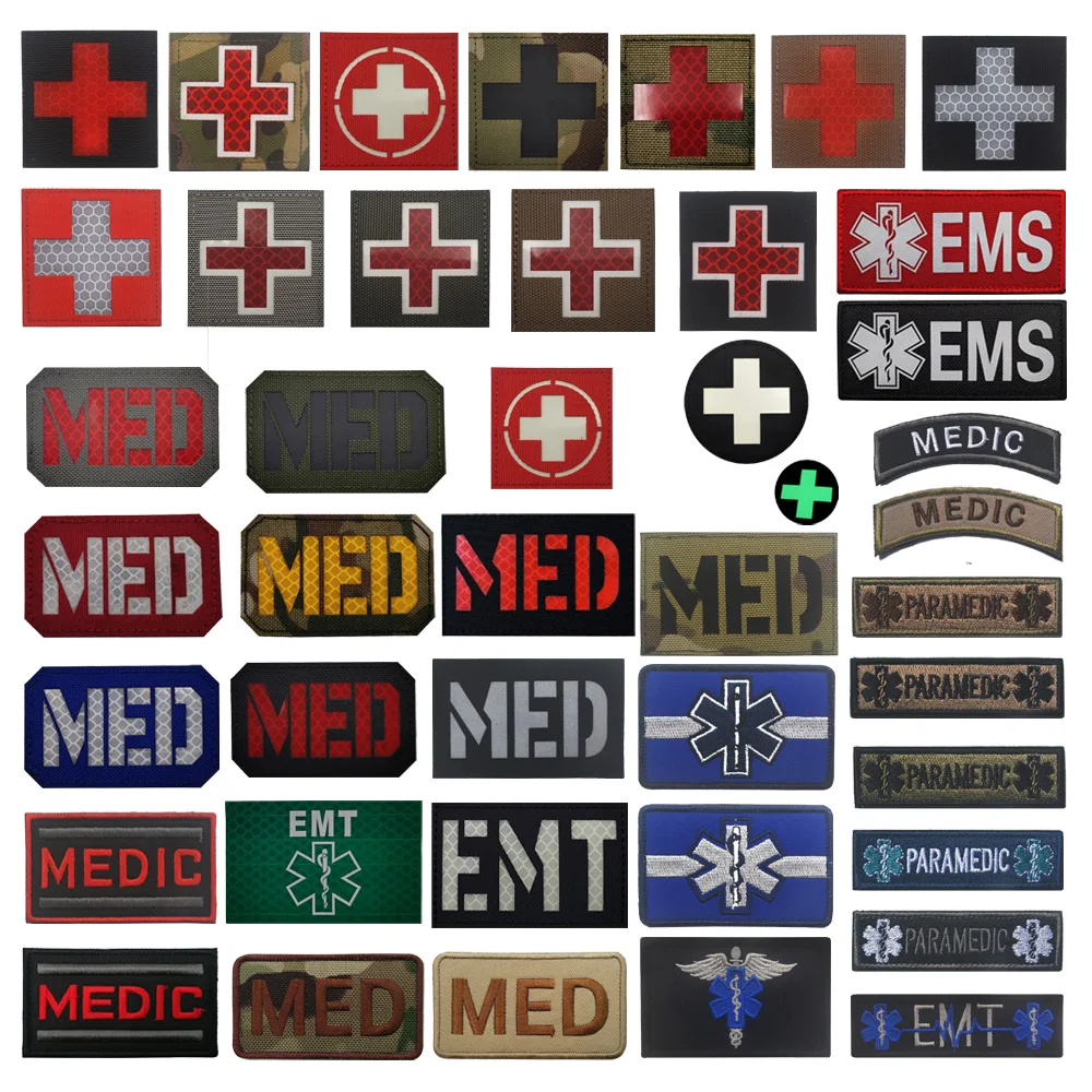 미국 생활 스타 자수 매직 완장 레이저 컷 MED 의료 구조 배지 가방 액세서리 배낭 패치 의류 - AliExpress