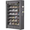 Shoe Rack Storage Cabinet 32 Pairs Organizer Shelf Tall for Shoes Large Free Standing Racks Vertical Shoe 1