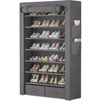 Shoe Rack Storage Cabinet 32 Pairs Organizer Shelf Tall for Shoes Large Free Standing Racks Vertical Shoe 1