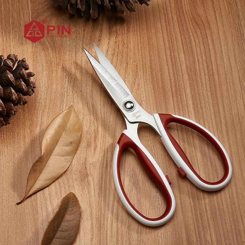 Tailor Scissors Sewing Shears Heavy Duty Stainless Steel 17cm/6.69in 22.5cm/8.86in Red ABS+TPF for Fabric Leather Crafts