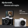 64MP Digital Camera 4K 180° Flip Screen 20 Filters 120° Wide Angle Macro WiFi LED Flash Mirrorless Camera for Beginners
