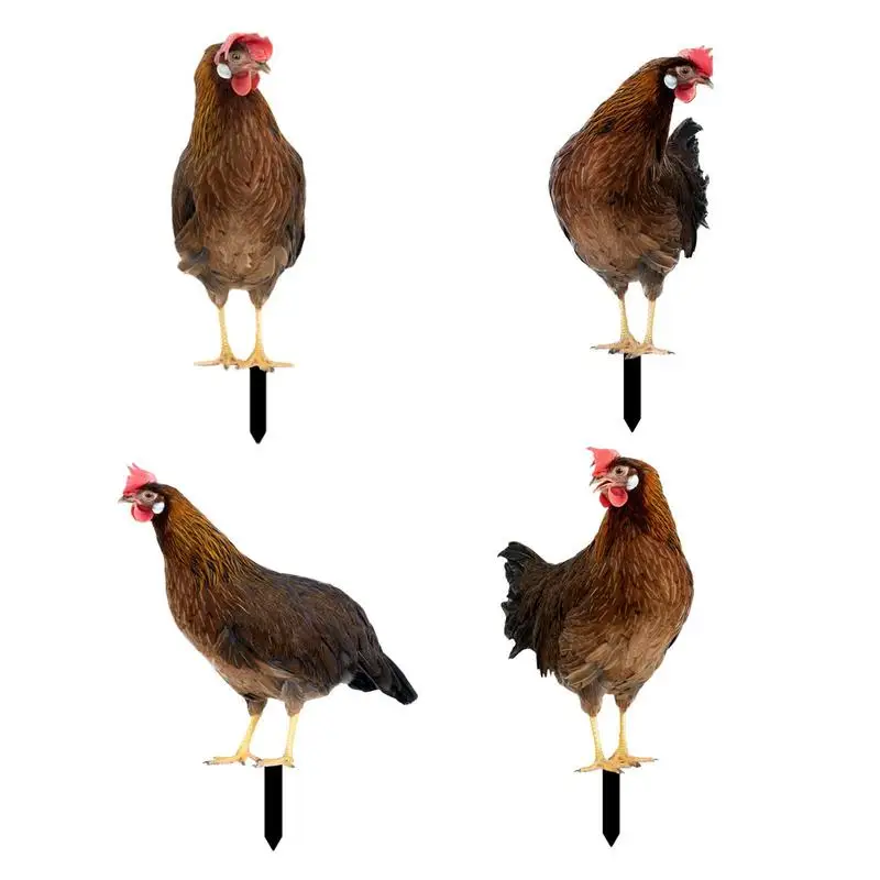 

Акриловое украшение для цыплят и сада, искусство искусства курицы для всех сезонов