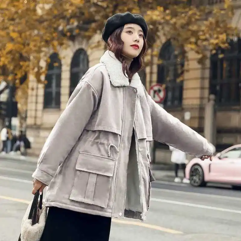 Thicken Velvet Warm Trench Coat For Women Winter Snow Wear Overcoat Berber Fleece Trench Femme Thermal Jacket Abrigo Mujer