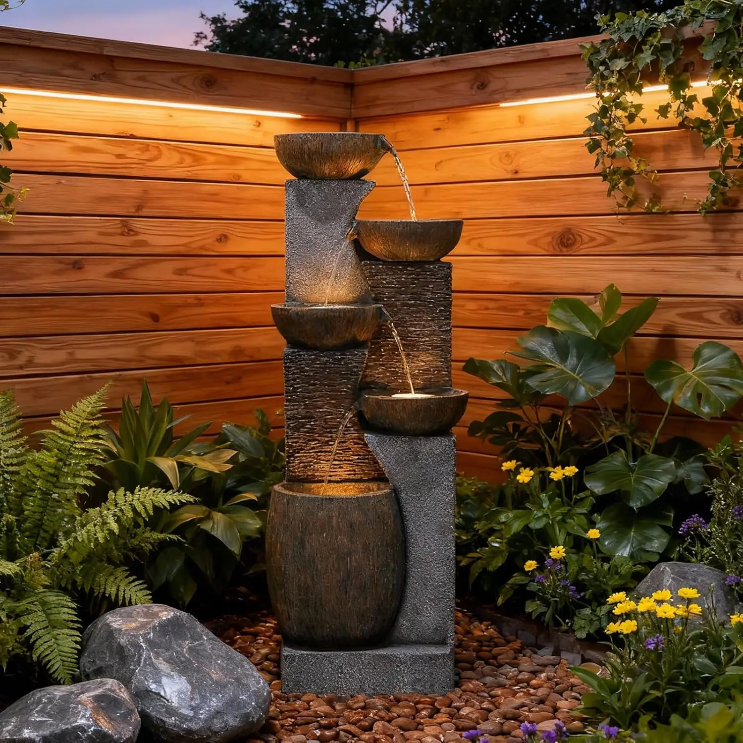 Geometric Waterfall Fountain 4