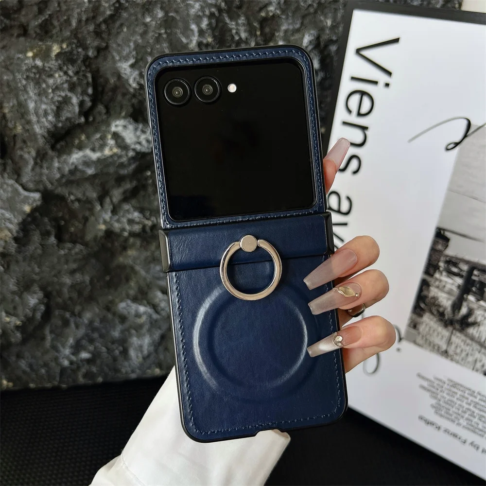 Diamond Ring Bracket Holder Magnetic Phone Case with Full Screen Cover