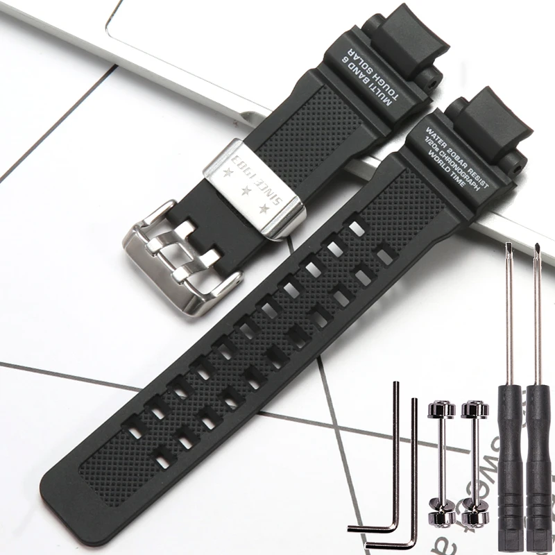 thumbnail image 1 of Correa de silicona para reloj Casio G-SHOCK GA1000 GA1100 G-1400 GW-A1100 GW-A1000 GW-4000, pulsera impermeable, accesorios para reloj, 1 of 5