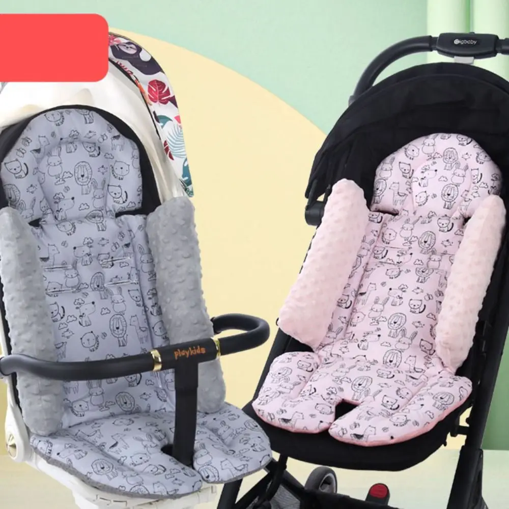 Cartoon Pattern Baby Stroller Cushion Stroller Accessories Baby Seat Cushion Pushchair Car Mat Car Seat Seat Liner