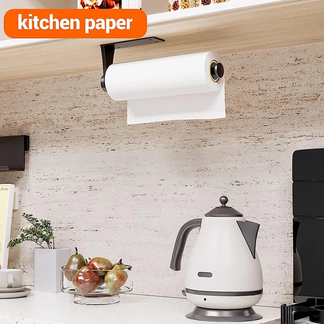 Paper Towel Stand Black With Ratchet System For Kitchen Bathroom,  One-Handed Tear Paper - AliExpress