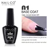NAILCO 15ml Top Coat And Base Coat Art Design Gel Nail Polish UV Top Base Coat UV LED Soak Off Gel For Nail Decoration Varnish 4