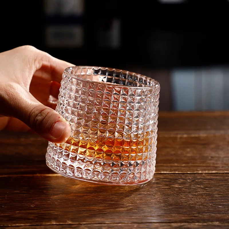 160ml Tumbler Whiskey Glass Rotary Cup Creative Shake Cup Personalized Cocktail Decompression Rotary Drinking Bottle