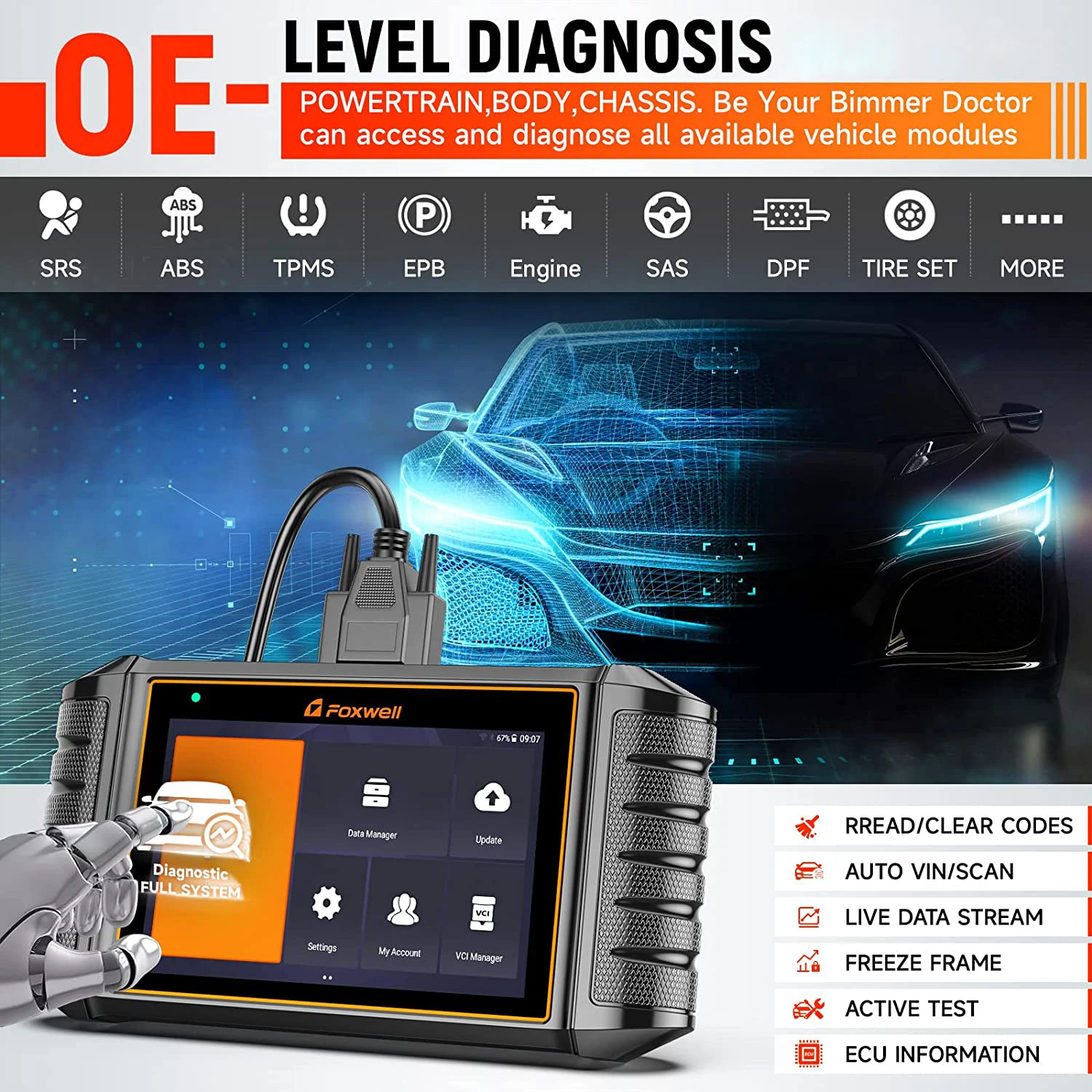 FOXWELL NT710 Elite OBD2 Scanner For Mercedes-Benz - Bidirectional, ECU Coding, 2025 Latest 4 thumbnail image