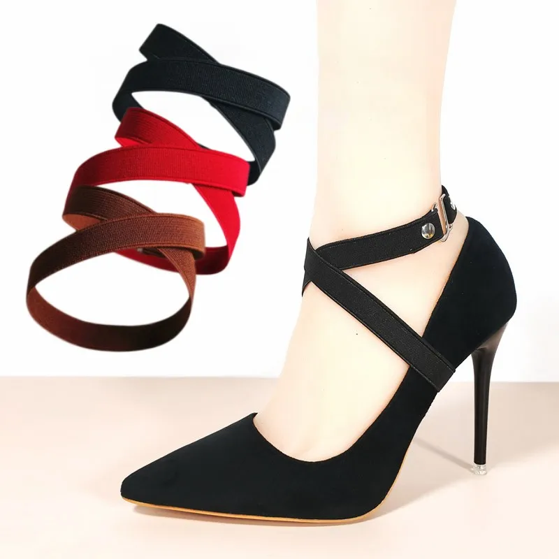 2pcs Versatile High Heels Bundle Shoelace Holding Loose Women's Elastic