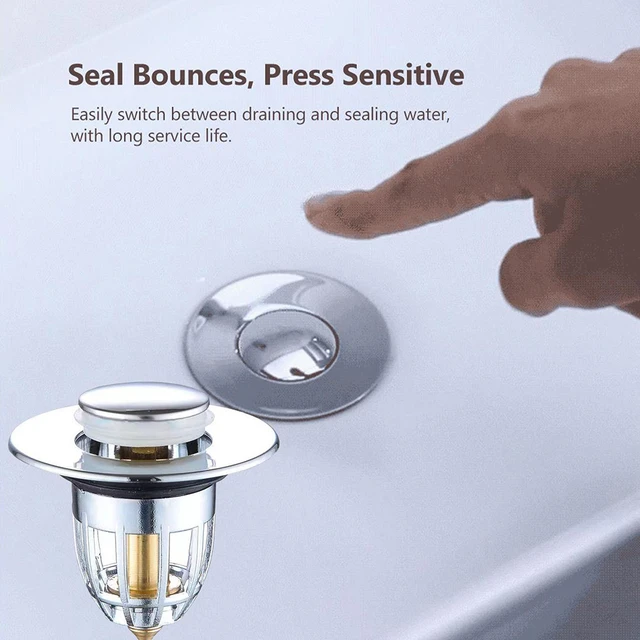 Bathroom Sink Plug Stopper Wash Basin Core Bounce Up Drain Filter Shower  Sink Filter Plug Kitchen Bathtub Stopper - AliExpress