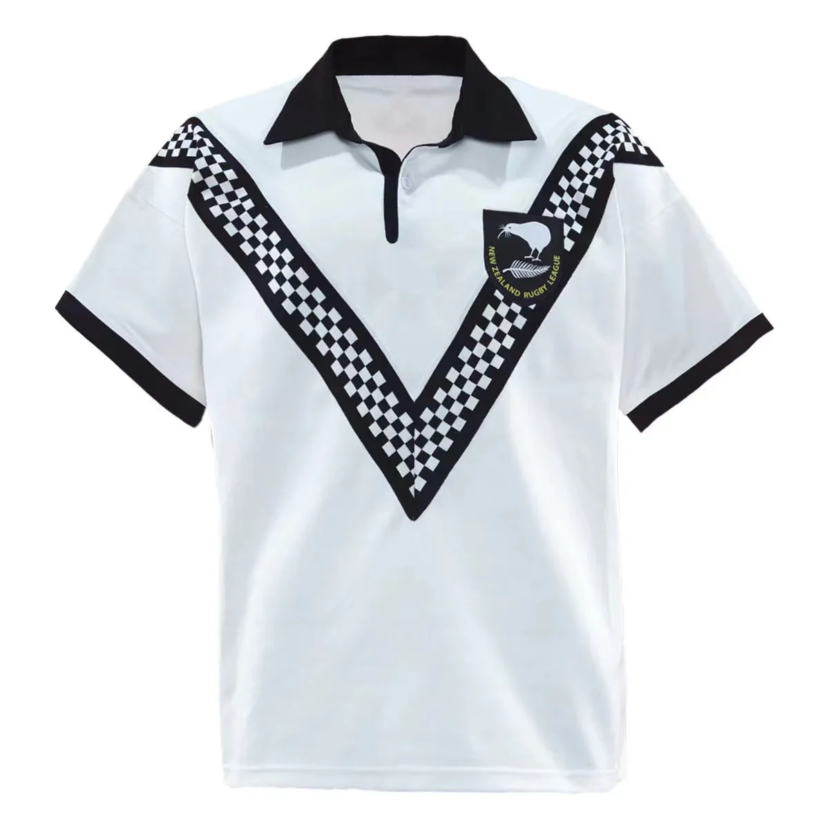 KIWIS RETRO 1994 THROWBACK OVERSIZED WHITE RUGBY JERSEY Size:S-5XL ( Print name and number )