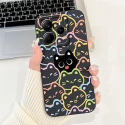 Cute Animal Cartoon Jelly Silicone Shockproof Soft Phone Case for Redmi Note 14 4G (TYhei2153)