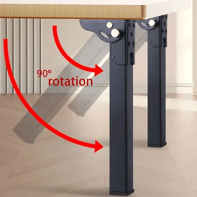 4pcs Folding Table Legs Adjustable 90° Angle Metal Replacement Legs for Sofa Desks and Dressing Tables Includes Mounting Screws