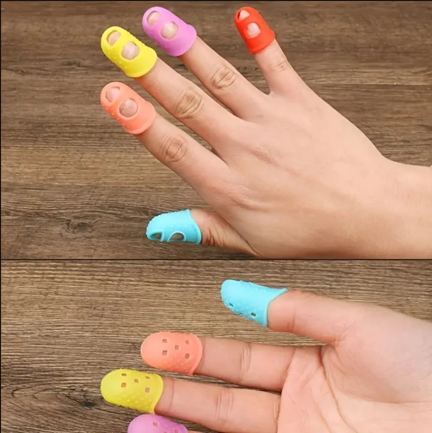 Finger Protector 5 PCS/Set Universal Finger Silicone Guitar String Cover Wear-Resistant Non-Slip finger protector