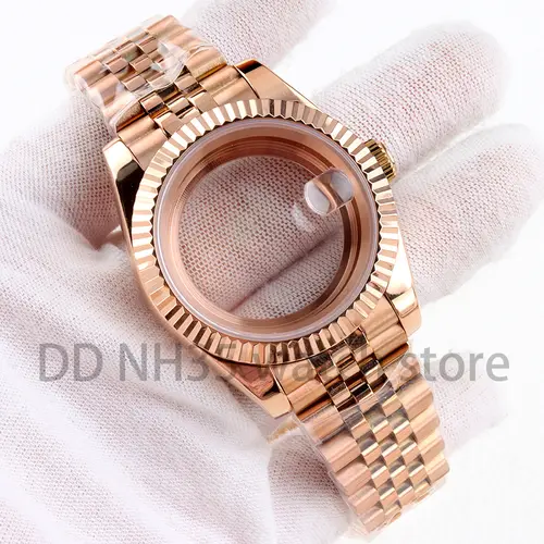 36mm/39mm NH35 Watch Case Sapphire Glass 20mm Solid 316L Stainless Steel Bracelet for Datejust NH35 NH36 Movement 28.5mm Dial - Image 9