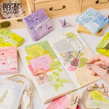 

Retro Material Aesthetic Memo Pads For Girls Notepad Writing Pads Cute Stationery Free Shipping Papeleria 100sheets 1box
