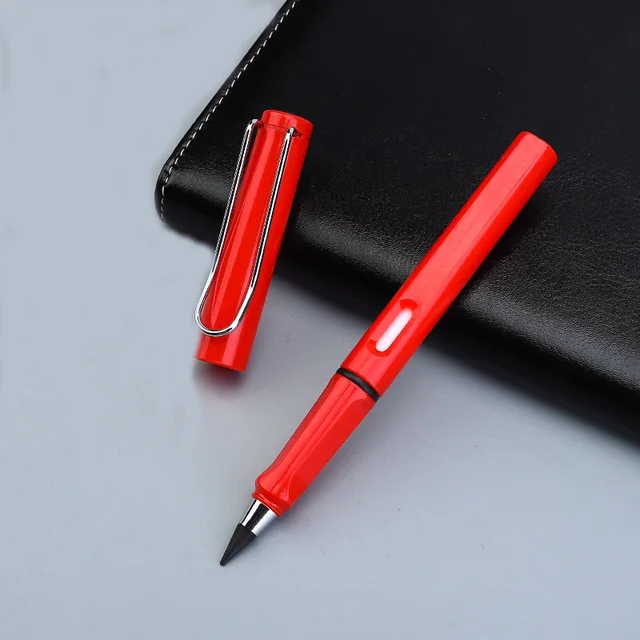 New Technology Unlimited Writing Pencil No Ink Novelty Eternal Pen Art Sketch Painting Tools Kid Gift School Supplies Stationery red