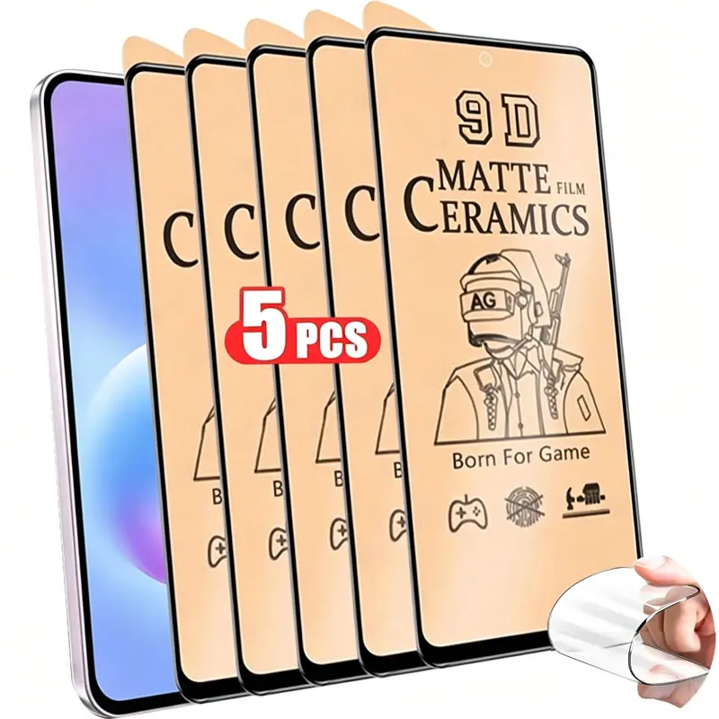 5-Pack Matte Anti-Glare Screen Protectors with Ceramic Films
