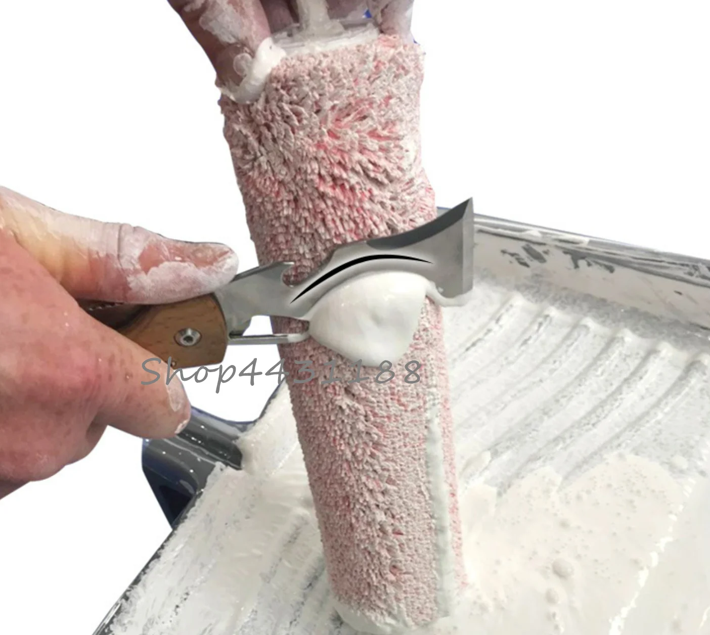 420 Stainless Steel Multifunctional Folding Paint Putty Scraper Tool Caulk Removal Painting Cleaning Tool 4