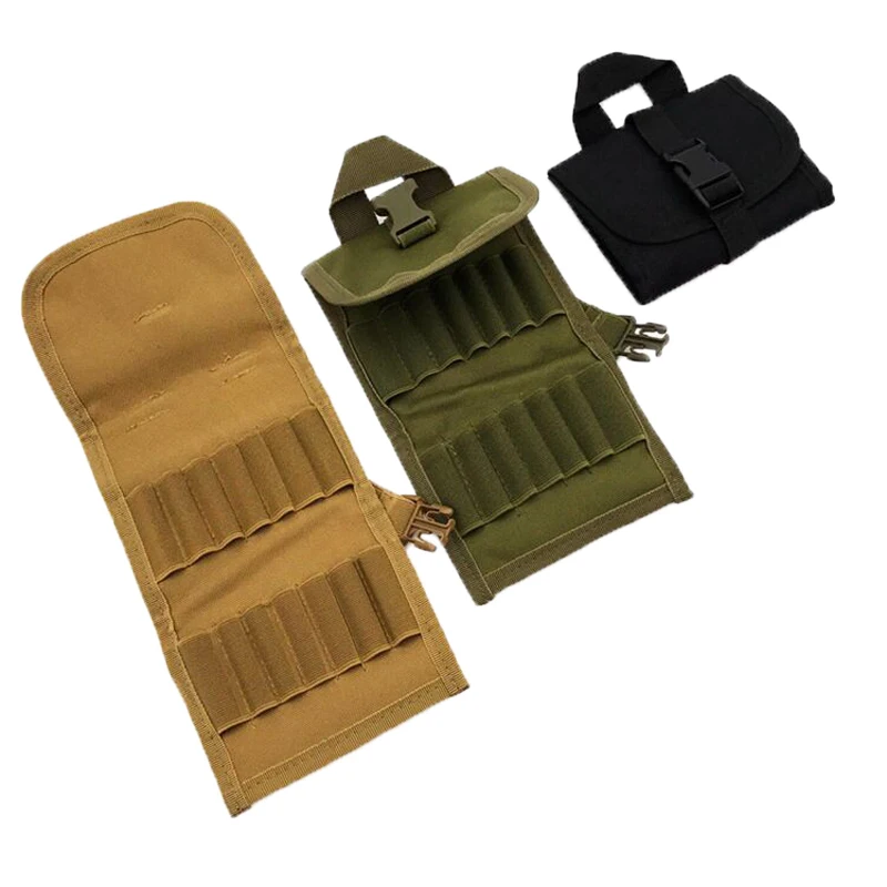 

Tactical 12G Ammo Bullet Shell Shot Gun Holder Hunting 14 Round Shells Field Portable Cartridge Molle Magazine Pouch Accessories