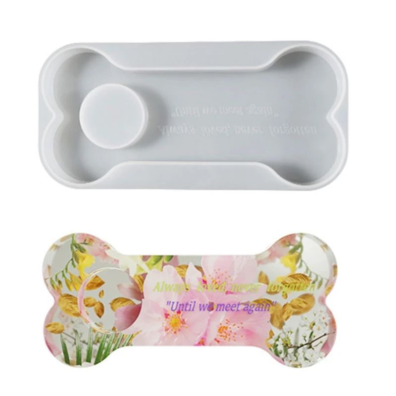 

Memorial Pet Bone Silicoen Mold Tombstone Epoxy Resin Mold Dog Mould