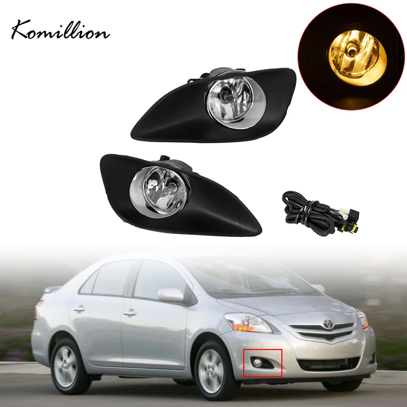 

Car Fog Light Assembly Front Bumper Fog Lamp with H11 55W Bulb Wire Harness Switch Kit for Toyota Yaris Base 2007 2008 2009 2010