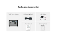 Station d'alimentation portable OUKITEL P800E, générateur solaire 800W, batterie Lifepo4 512Wh, alimentation de secours pour la maison, camping en plein air, alimentation mobile 5