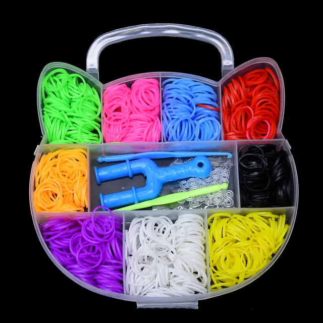 Rubber Bands Bracelets Loom Children Toys Gift Hair Band Colorful Gum Make Woven Bracelet Kids Diy Arts Crafts Toy Dropshipping 6