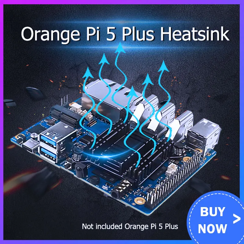

Радиатор Orange Pi 5 Plus из алюминиевого сплава для Orange Pi 5 Plus