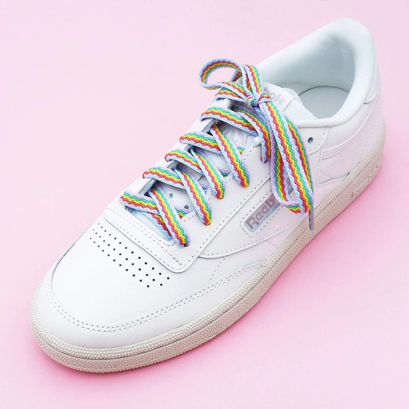 Schnürsenkel für Schuhe Regenbogen Turnschuhe Schnürsenkel Bunte Flache Farbverlauf Low-Cut High Top Leinwand Casual Schnürsenkel Schuh Zubehör – Detail 6
